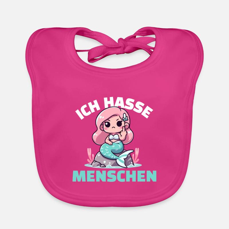 Freche Meerjungfrau mit einer Zynischen Botschaft Baby Bio-Lätzchen