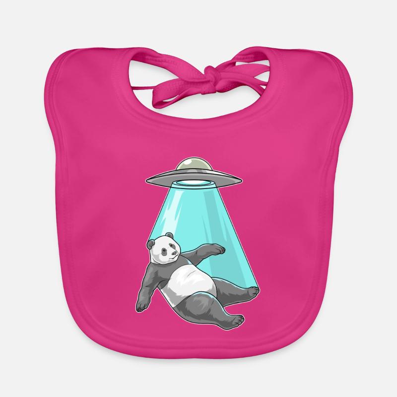 Vaisseau spatial Panda Space Bavoir bio Bébé