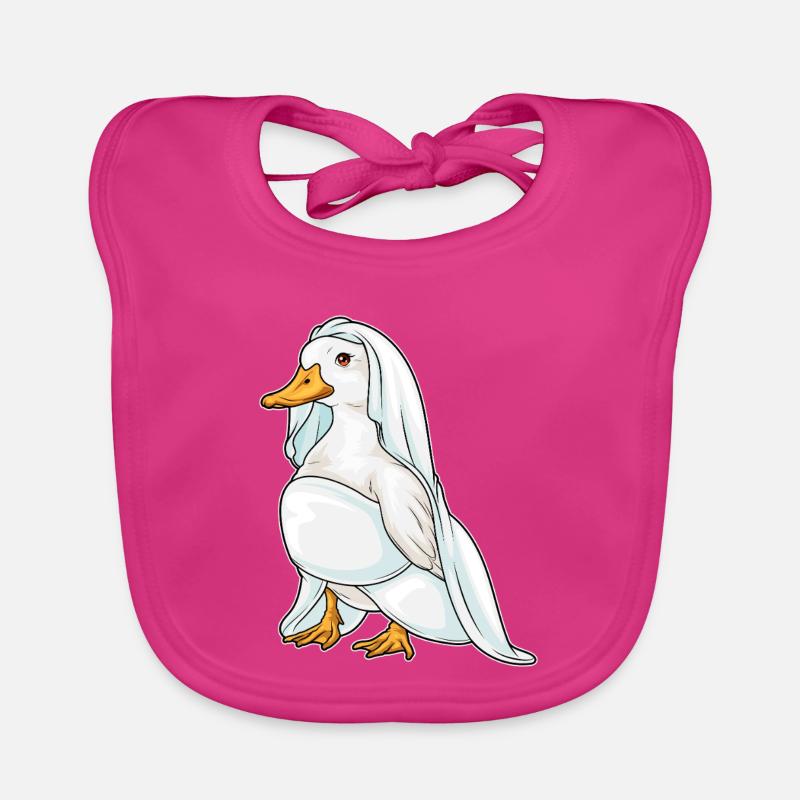 Duck Bridal Veil Wedding Organic Baby Bibs