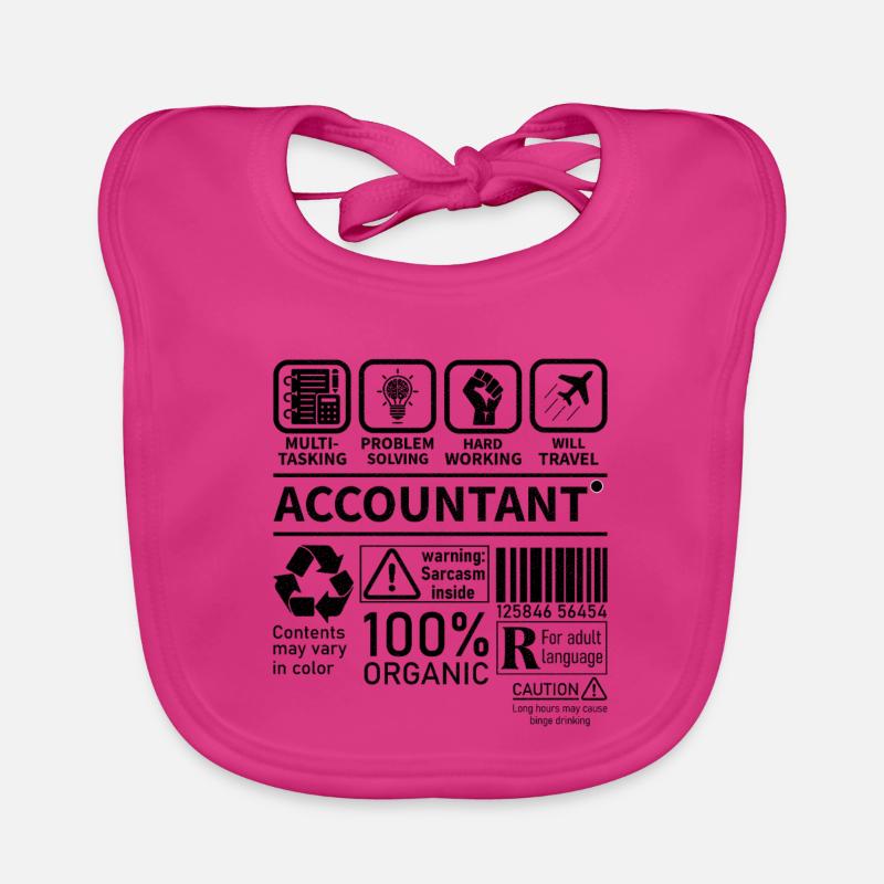 Accountant Multi Tasking Problem Solving Hard Work Baby Bio-Lätzchen