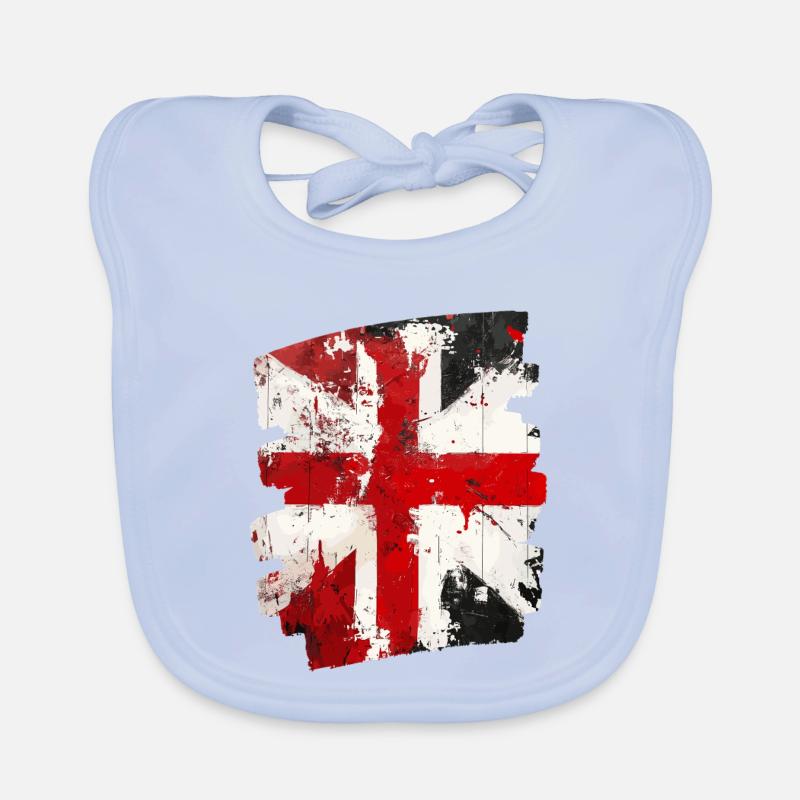 Denmark Flag Dannebrog Organic Baby Bibs