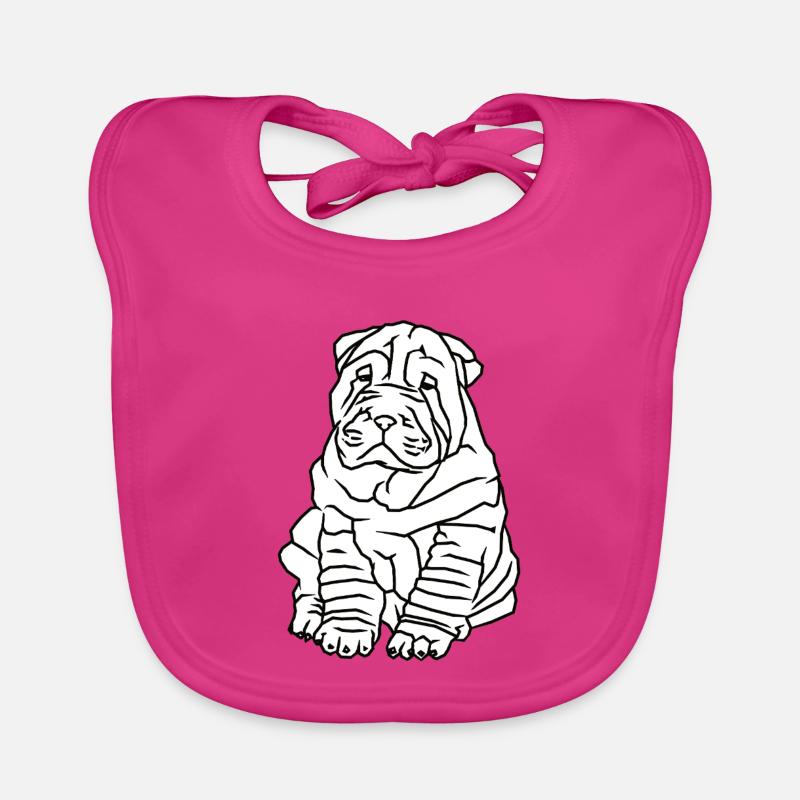Niedlicher Mops Hund Baby Bio-Lätzchen