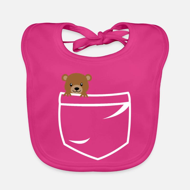 Teddy bear pockets Baby Bio-Lätzchen