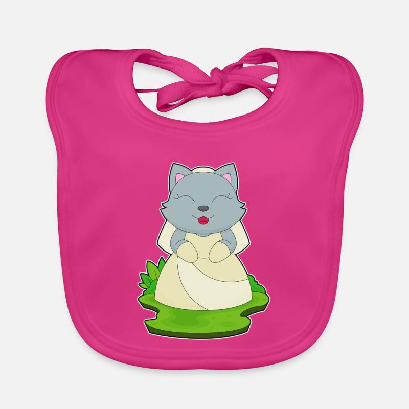 Chat Voile de mariée Mariage Bavoir bio Bébé