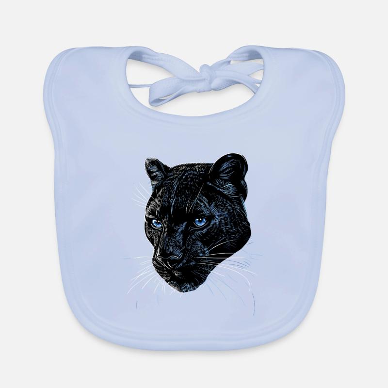 Panthère Léopard Grand Chat Mignon Gros Chat Panter Bavoir bio Bébé