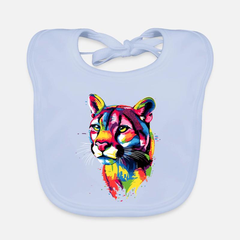 Panther Leopard Big Cat Cute Big Cat Cats Organic Baby Bibs