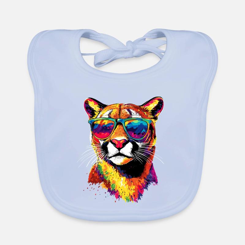 Panther Leopard Big Cat Cute Big Cat Cats Organic Baby Bibs