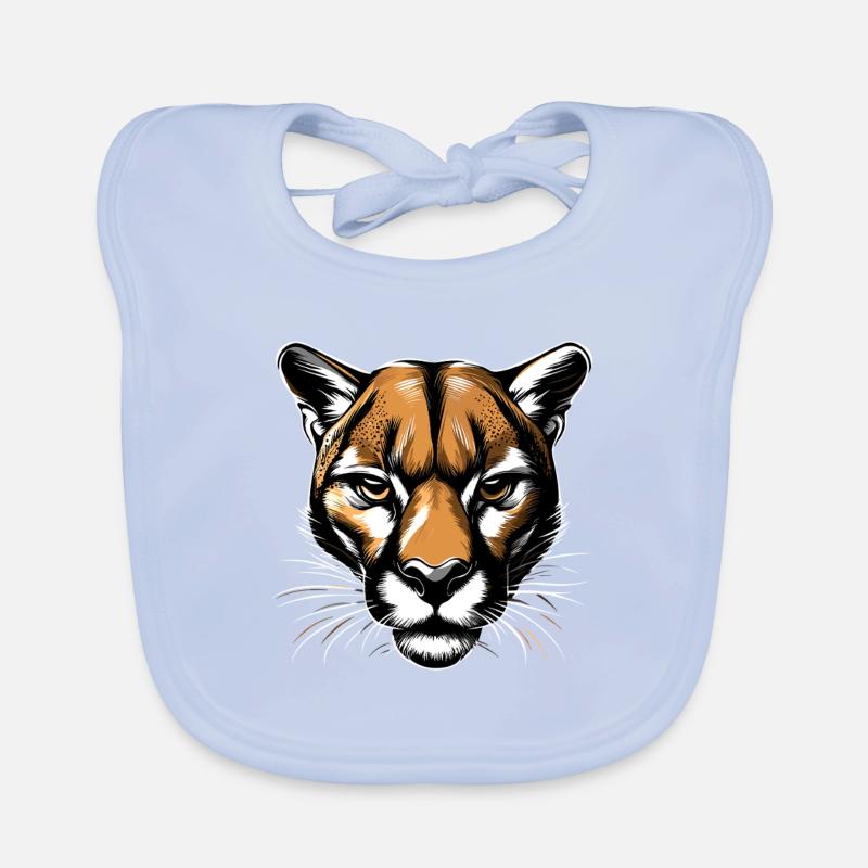 Panther Leopard Big Cat Cute Big Cat Cats Organic Baby Bibs
