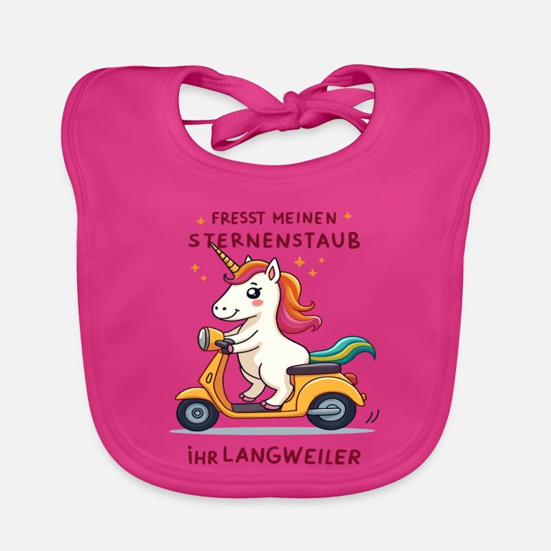 Roller-Einhorn Baby Bio-Lätzchen