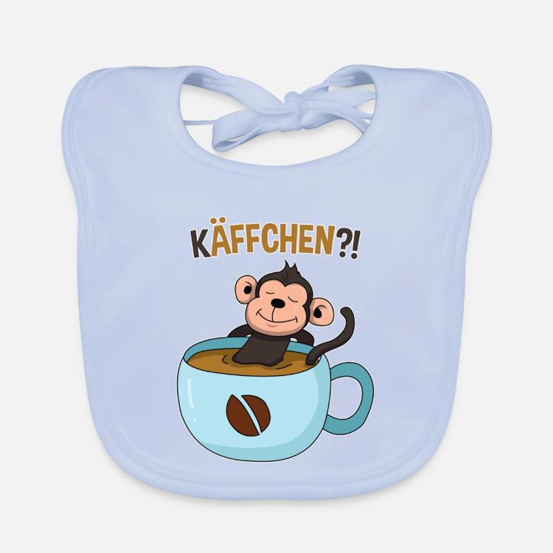 Kaffeepause mit Affe Baby Bio-Lätzchen