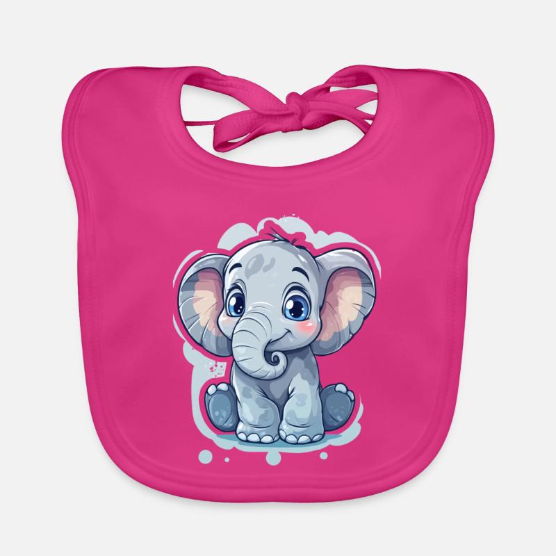 Éléphant Bavoir bio Bébé