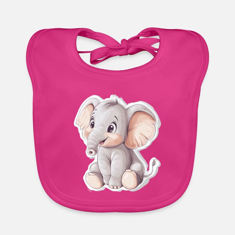 Éléphant Bavoir bio Bébé
