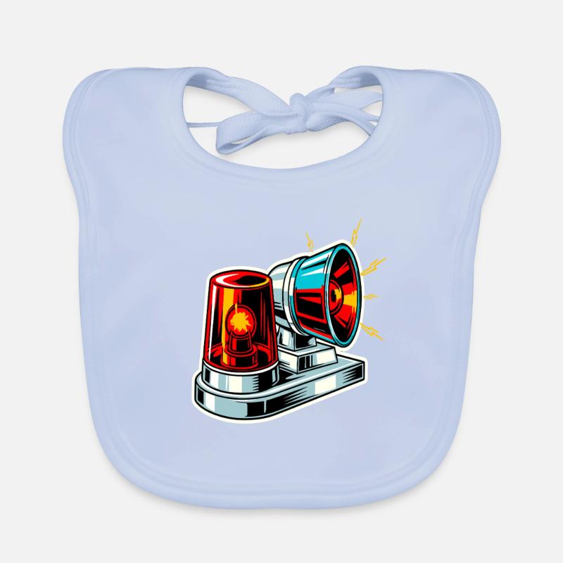 Fire Siren Warning Light Organic Baby Bibs