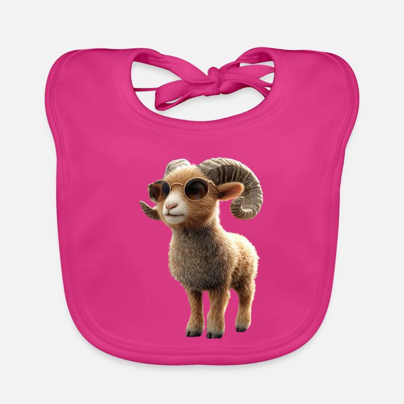 Aries mouflon Aries Wild Sheep Male Sheep Organic Baby Bibs