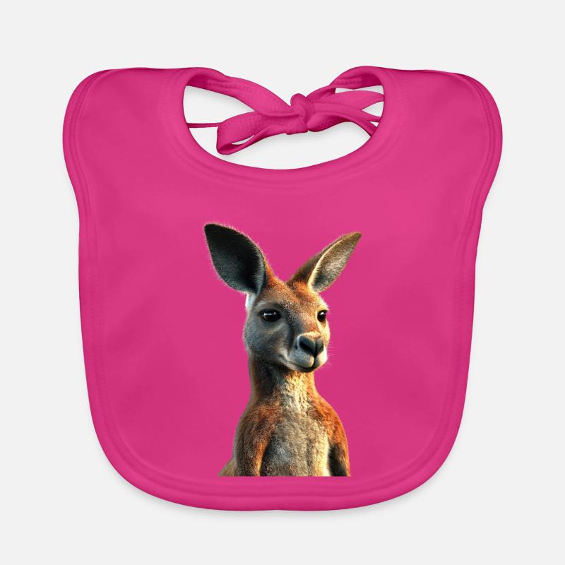 Kangaroo Australia Outback Wild Cute Kangaroos Organic Baby Bibs
