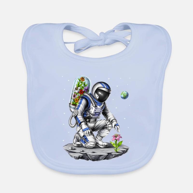 Space Astronaut Botanist Organic Baby Bibs