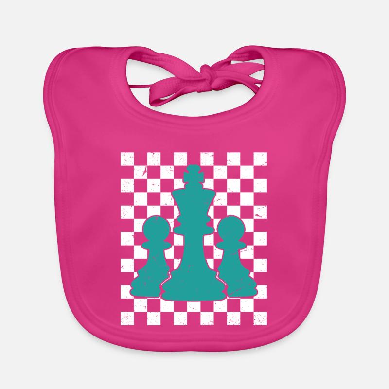 Echecs Rétro Vintage Bavoir bio Bébé