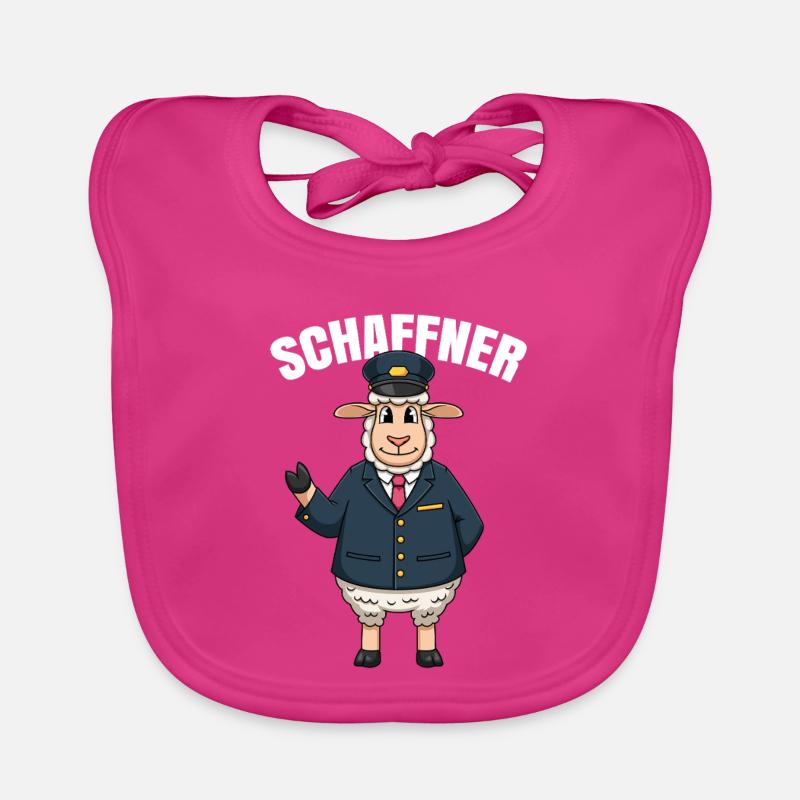 Sheep Rail Driver Controller Sheep Conductor Organic Baby Bibs