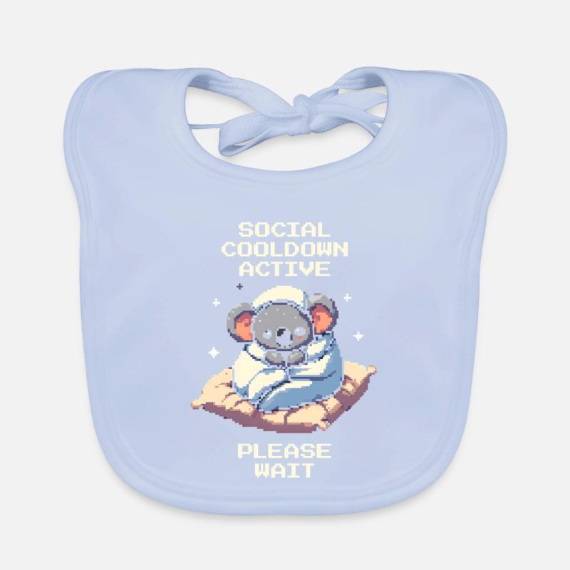 Social cooldown active | Introverted humor Organic Baby Bibs