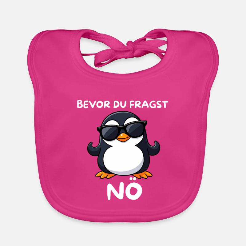 Pinguin mit Sonnenbrille NÖ Baby Bio-Lätzchen