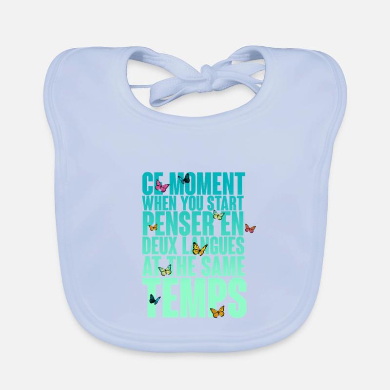 COOL SAYING FOR MULTILINGUALS, INTERNATIONAL Organic Baby Bibs