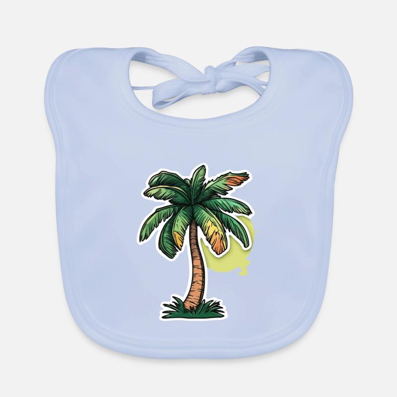 Palm tree Organic Baby Bibs