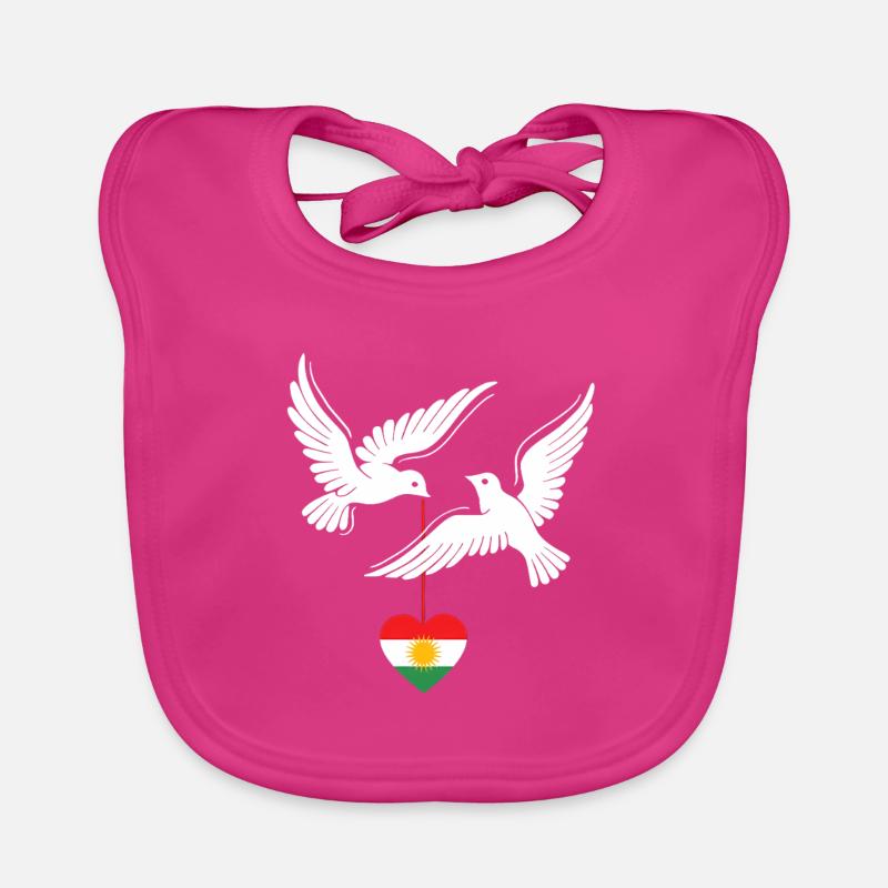 Kurdes du Kurdistan avec drapeau kurde Bavoir bio Bébé