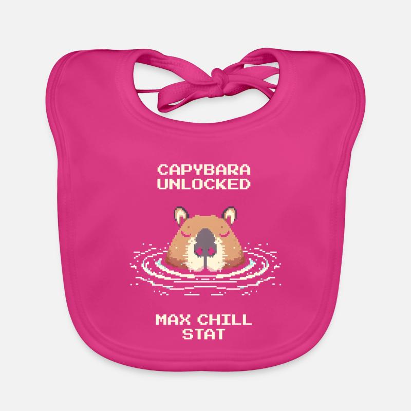 Capybara débloqué – Max Chill | Mème Bavoir bio Bébé