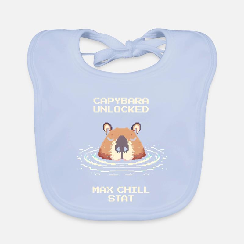 Capybara débloqué – Max Chill | Mème Bavoir bio Bébé