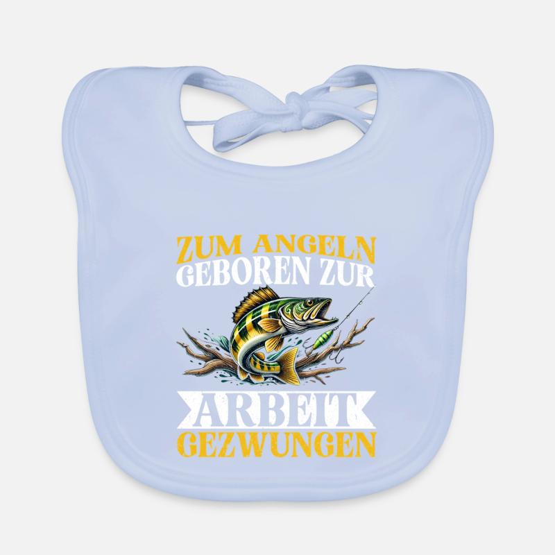 Born to Fish, Forced to Work, Angler Organic Baby Bibs
