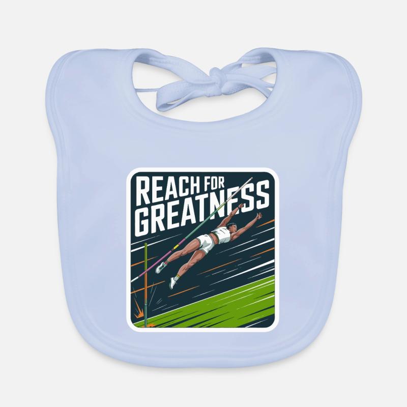 Reach for Greatness Athletic Design Organic Baby Bibs