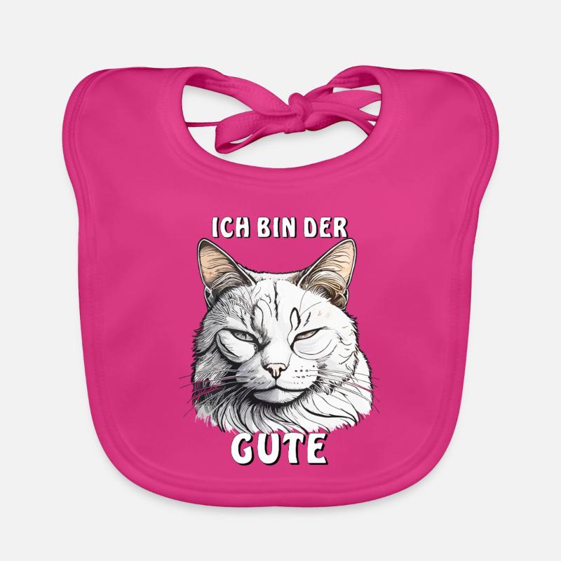 CAT I AM THE GOOD GUY Organic Baby Bibs