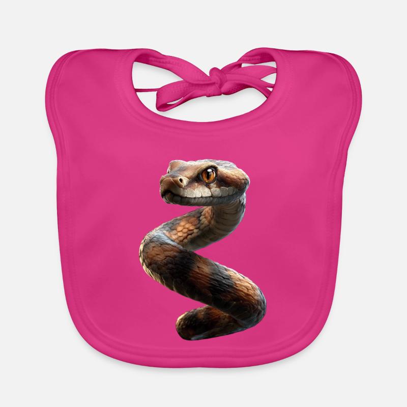 Schlange Python Kobra Klapperschlange Schlangen Baby Bio-Lätzchen