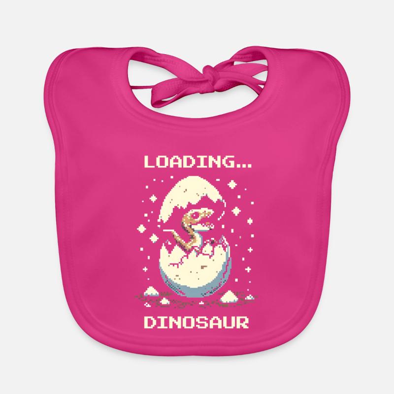 Lädt … Dinosaurier | Retro Dino Pixel Art Baby Bio-Lätzchen