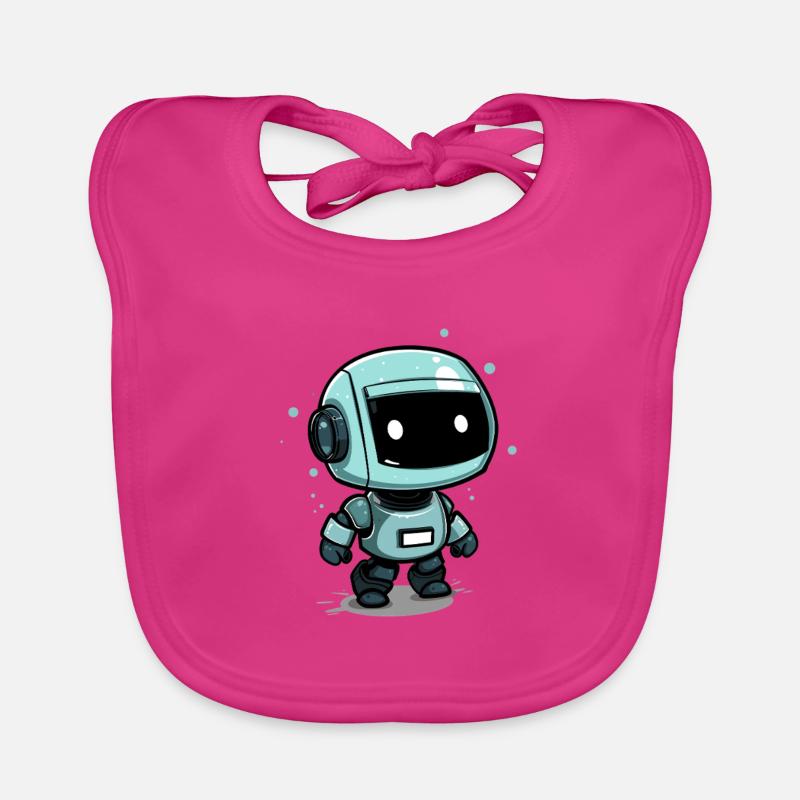 Petit robot spatial sur un chemin d’aventure Bavoir bio Bébé