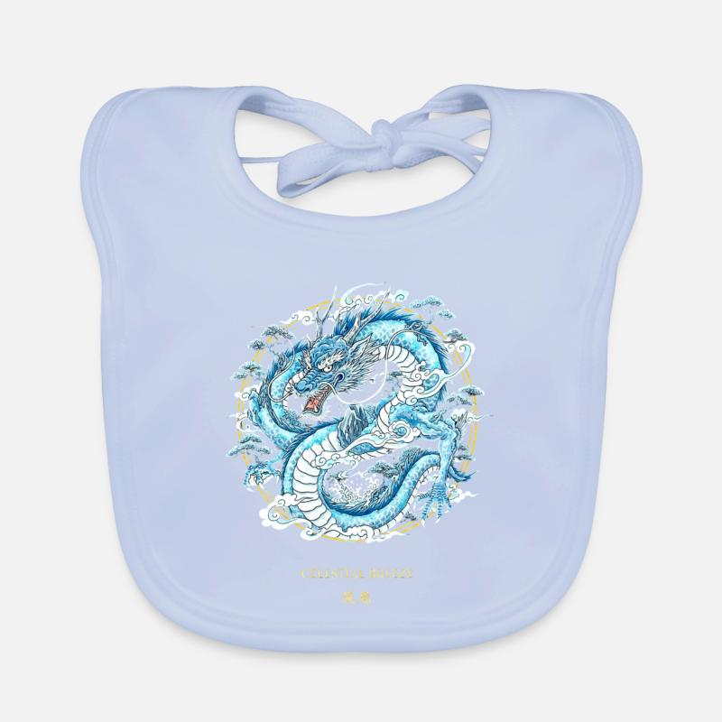 Celestial Breeze Celestial Wind Dragon Organic Baby Bibs