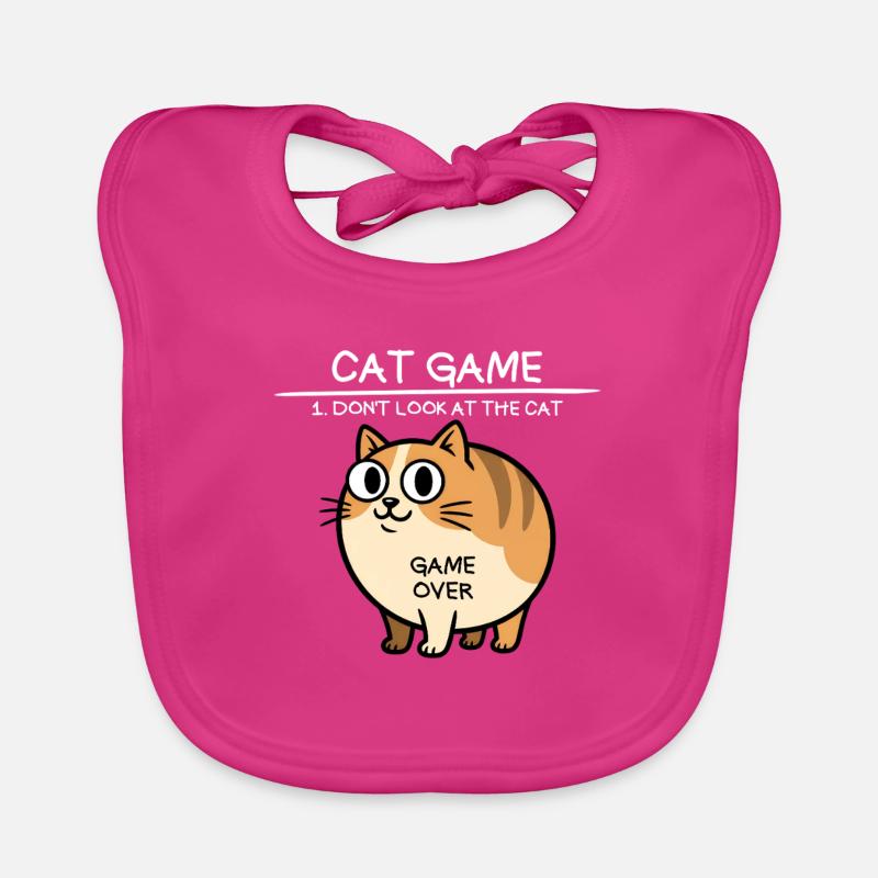 Jeu de chat Ne regarde pas le chat drôle de chat Bavoir bio Bébé