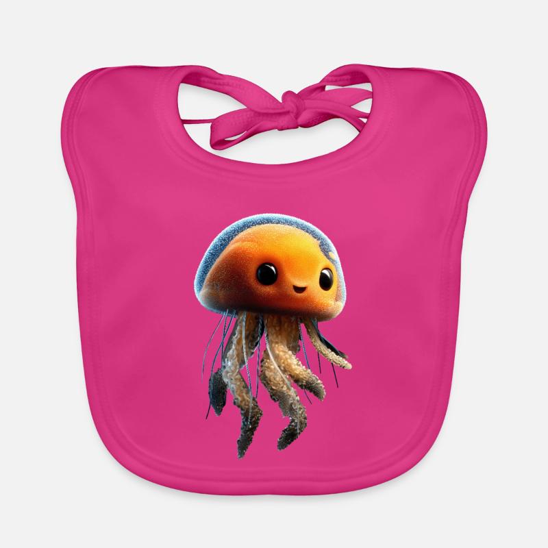 Méduse Méduse de feu Méduse Méduse mignonne Bavoir bio Bébé