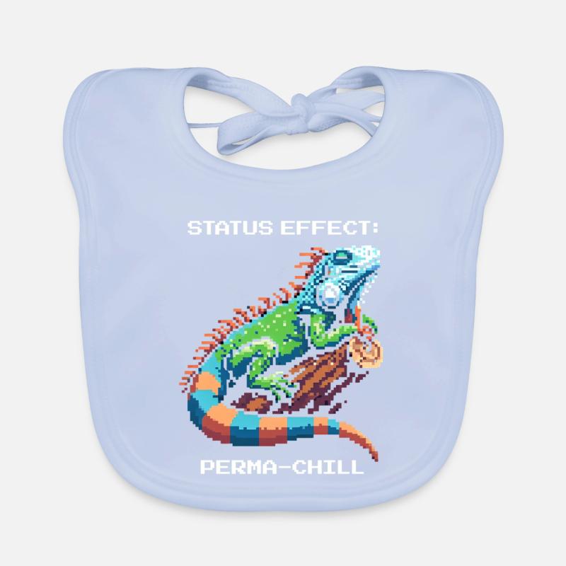 Status Effect: Continuous Chill | Iguana Terrarium Organic Baby Bibs
