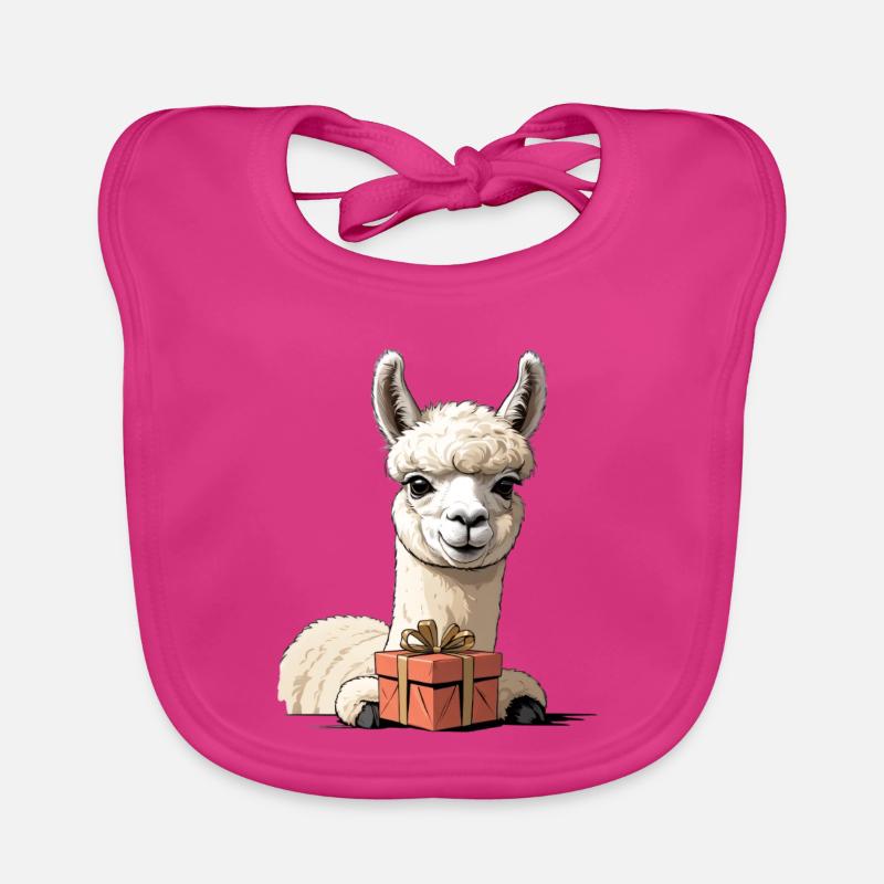 Alpaca with gift box Organic Baby Bibs