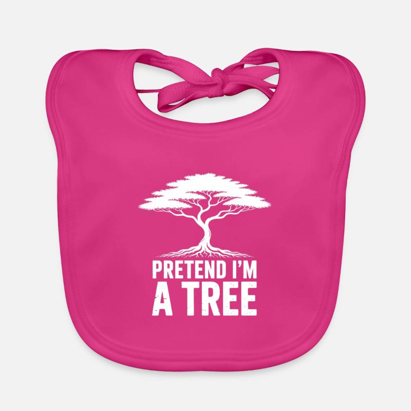 Pretend In A Tree Tree Humor Nature Organic Baby Bibs