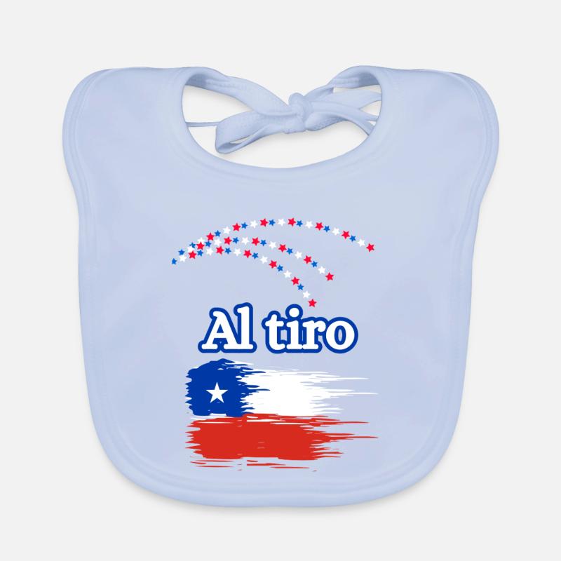 Chilean Dialect Flag Brush Organic Baby Bibs
