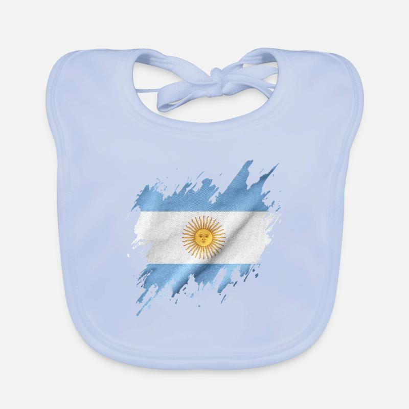 Drapeau de l’Argentine, style déchiré Bavoir bio Bébé