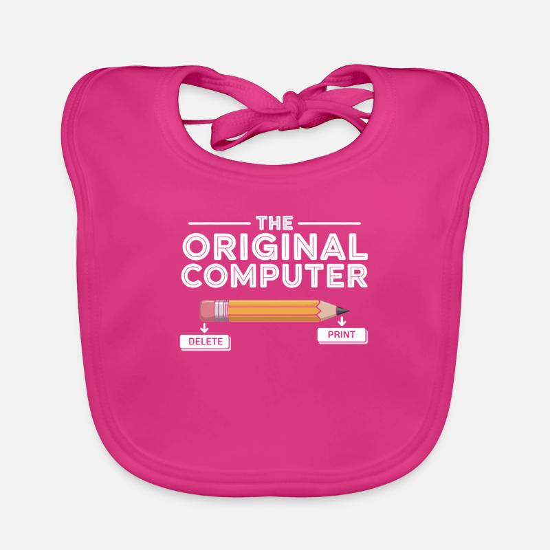 Der Original Computer – Bleistift Delete & Print Baby Bio-Lätzchen