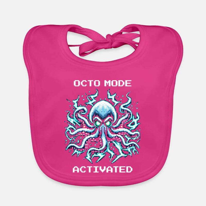 Octopus Mode Enabled | Kraken Gaming Humor Organic Baby Bibs