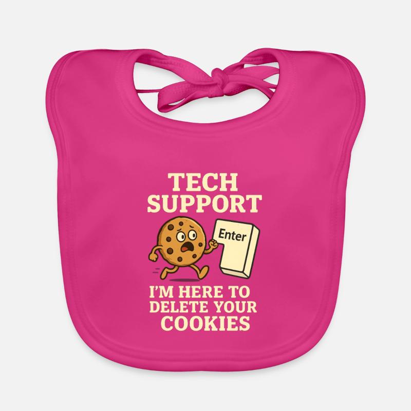 Tech Support I'm Here To Delete Your Cookies Baby Bio-Lätzchen