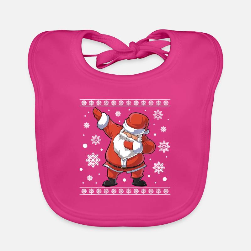 Hässlicher Weihnachts-Dab-Pullover Weihnachtsmann Tanz Lustig Baby Bio-Lätzchen