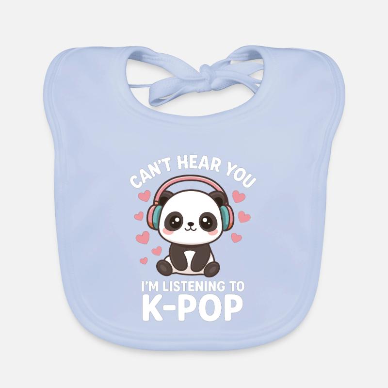 Kawaii Panda – Süßes K-Pop Style Design Baby Bio-Lätzchen