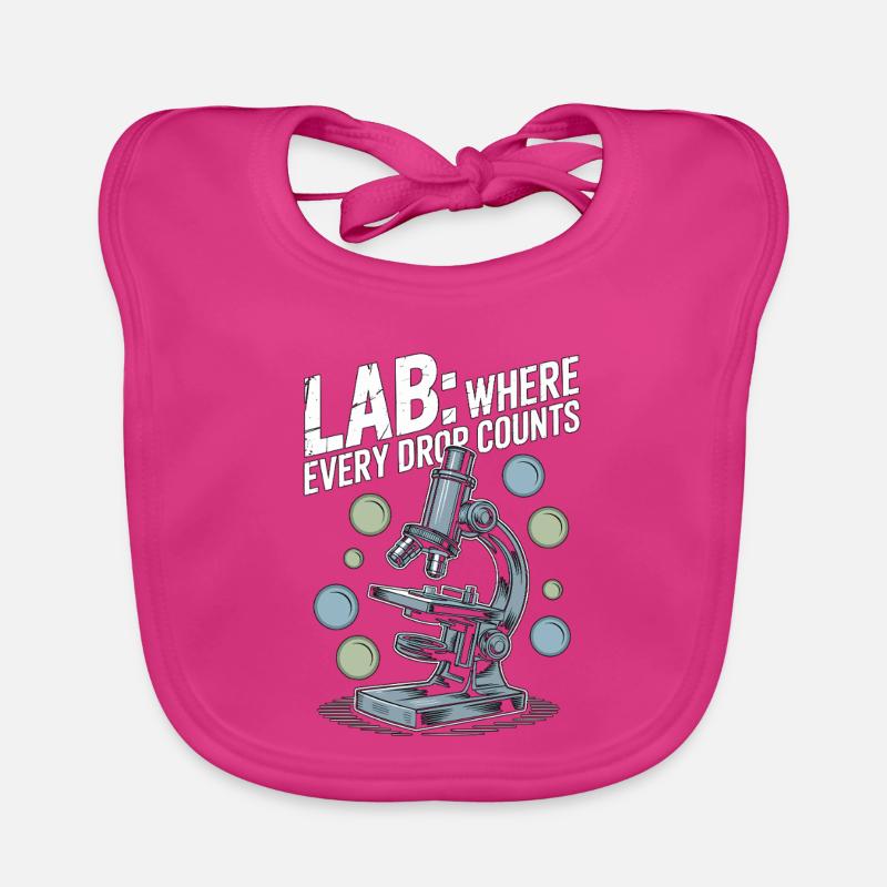 Laboratoire de techniciens de laboratoire où chaque Drop Scientist Bavoir bio Bébé