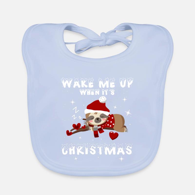 Faultier – Wake Me Up When It’s Xmas Baby Bio-Lätzchen